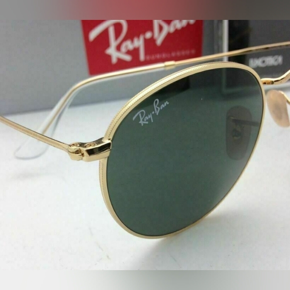 LIKE NEW RayBan Round Metal RB3447 Green G15 Lens Ray ban Sunglasses - Picture 8 of 16